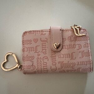 Juicy Couture Blush Card Holder with Heart Accent